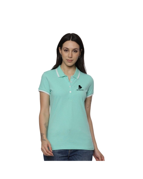 Allen Solly Polo T-shirt Women- Turquoise Green